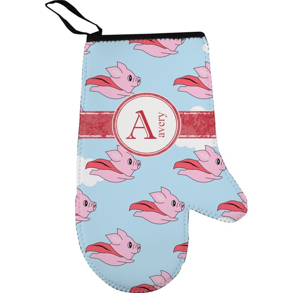 Custom Flying Pigs Right Oven Mitt (Personalized)