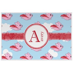 Flying Pigs Laminated Placemat w/ Name and Initial