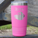 Flying Pigs 20 oz Stainless Steel Tumbler - Pink - Double Sided (Personalized)
