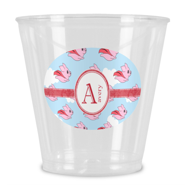 Custom Flying Pigs Plastic Shot Glass (Personalized)