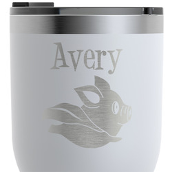 Flying Pigs RTIC Tumbler - White - Engraved Front (Personalized)