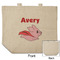 Flying Pigs Reusable Cotton Grocery Bag - Front & Back View