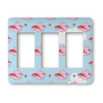 Flying Pigs Rocker Style Light Switch Cover - Three Switch