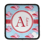 Flying Pigs Iron On Square Patch w/ Name and Initial