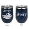 Flying Pigs Stainless Wine Tumblers - Navy - Double Sided - Approval