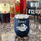 Flying Pigs Stainless Wine Tumblers - Navy - Double Sided - In Context