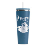 Flying Pigs RTIC Everyday Tumbler with Straw - 28oz - Steel Blue - Double-Sided (Personalized)