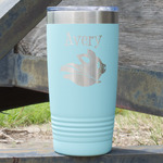 Flying Pigs 20 oz Stainless Steel Tumbler - Teal - Double Sided (Personalized)