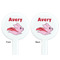 Flying Pigs White Plastic 7" Stir Stick - Double Sided - Round - Front & Back