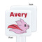 Flying Pigs White Plastic Stir Stick - Single Sided - Square - Approval