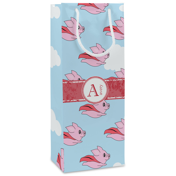 Custom Flying Pigs Wine Gift Bags - Matte (Personalized)