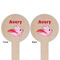 Flying Pigs Wooden 6" Food Pick - Round - Double Sided - Front & Back