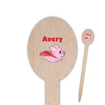 Flying Pigs Oval Wooden Food Picks (Personalized)