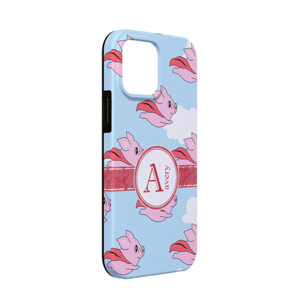 Custom Flying Pigs iPhone Case - Rubber Lined - iPhone 13 Mini (Personalized)