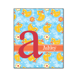 Rubber Duckies & Flowers Wood Print - 20x24 (Personalized)