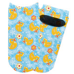 Rubber Duckies & Flowers Adult Ankle Socks