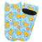 Rubber Duckies & Flowers Adult Ankle Socks - Single Pair - Front and Back