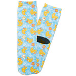 Rubber Duckies & Flowers Adult Crew Socks