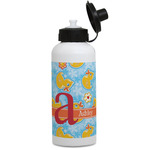 Rubber Duckies & Flowers Water Bottles - Aluminum - 20 oz - White (Personalized)