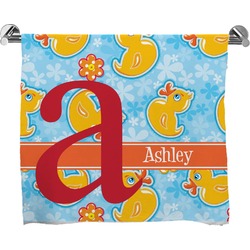 Rubber Duckies & Flowers Bath Towel (Personalized)