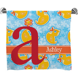 Rubber Duckies & Flowers Bath Towel (Personalized)