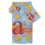 Rubber Duckies & Flowers Bath Towel Set - 3 Pcs (Personalized)