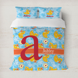Rubber Duckies & Flowers Duvet Cover (Personalized)