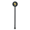 Rubber Duckies & Flowers Black Plastic 5.5" Stir Stick - Round - Single Stick