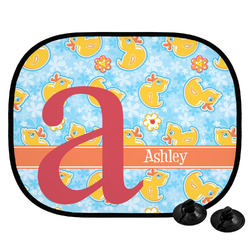 Rubber Duckies & Flowers Car Side Window Sun Shade (Personalized)