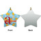 Rubber Duckies & Flowers Ceramic Flat Ornament - Star Front & Back (APPROVAL)