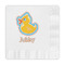 Rubber Duckies & Flowers Embossed Decorative Napkins (Personalized)