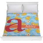 Rubber Duckies & Flowers Comforter - Full / Queen (Personalized)