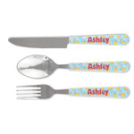 Rubber Duckies & Flowers Cutlery Set (Personalized)