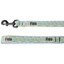 Rubber Duckies & Flowers Dog Leash - 6 ft (Personalized)