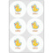 Rubber Duckies & Flowers Drink Topper - XLarge - Set of 6