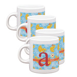 Rubber Duckies & Flowers Single Shot Espresso Cups - Set of 4 (Personalized)