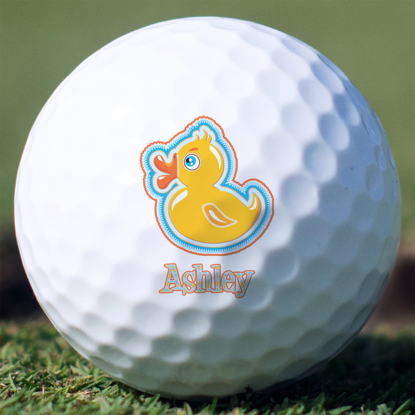 Custom Rubber Duckies & Flowers Golf Balls - Titleist Pro V1 - Set of 3 (Personalized)