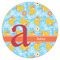 Rubber Duckies & Flowers Icing Circle - Medium - Single