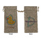 Rubber Duckies & Flowers Large Burlap Gift Bags - Front & Back