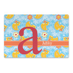 Rubber Duckies & Flowers Large Rectangle Car Magnet (Personalized)