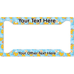 Rubber Duckies & Flowers License Plate Frame - Style A (Personalized)