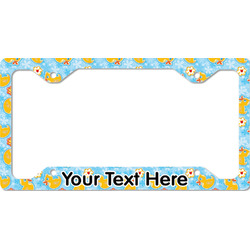 Rubber Duckies & Flowers License Plate Frame - Style C (Personalized)