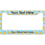 Rubber Duckies & Flowers License Plate Frame - Style B (Personalized)