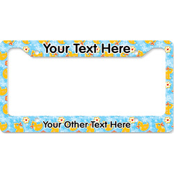 Rubber Duckies & Flowers License Plate Frame - Style B (Personalized)
