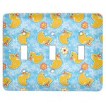 Rubber Duckies & Flowers Light Switch Cover (3 Toggle Plate)