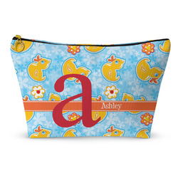 Rubber Duckies & Flowers Makeup Bag - Small - 8.5"x4.5" (Personalized)