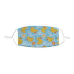 Rubber Duckies & Flowers Kid's Cloth Face Mask - XSmall