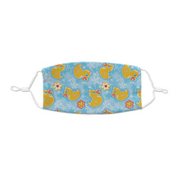 Rubber Duckies & Flowers Kid's Cloth Face Mask - XSmall