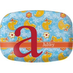 Rubber Duckies & Flowers Melamine Platter (Personalized)