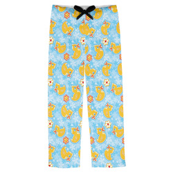 Rubber Duckies & Flowers Mens Pajama Pants - L